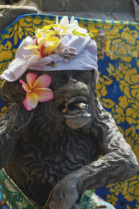 Statue à l'entrée d'un temple à Bali