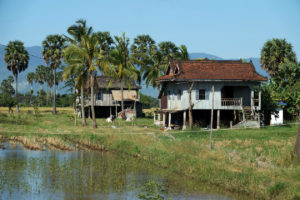Maison cambodgienne dans les environs de Kampot