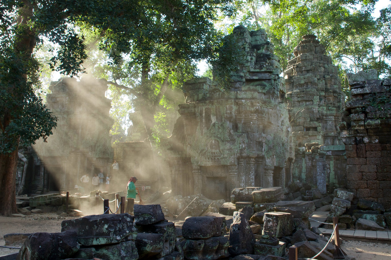 Nuage de poussière dans le Ta Prohm