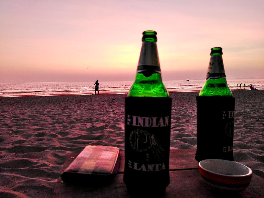 Coucher de soleil à l'Indian Bar de Khlong Dao